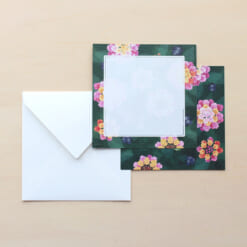 花柄のメッセージカード