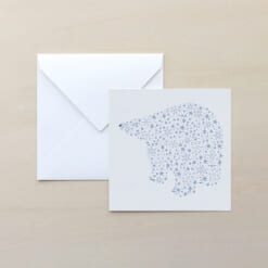 シロクマのイラストのメッセージカード
