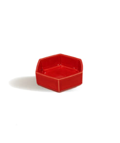 美濃焼の六角形の紅白食器