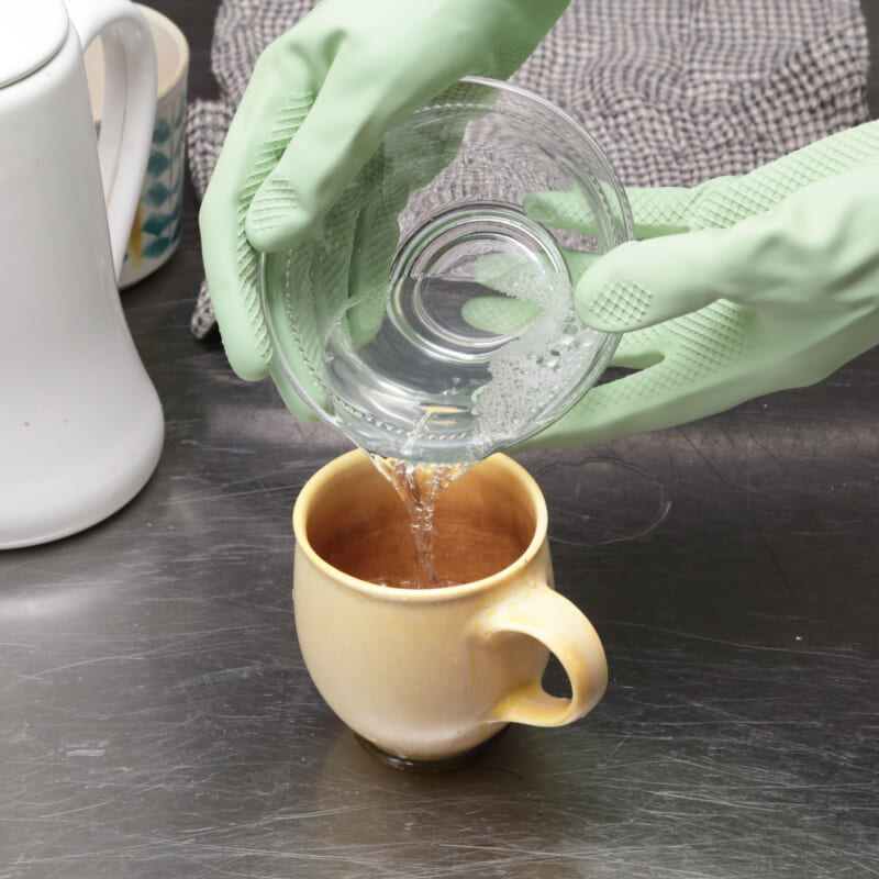 器の茶渋を落とすお手入れ方法