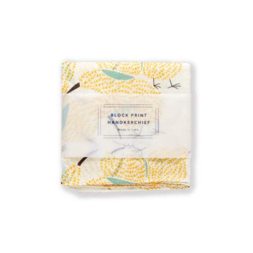 Block-Print handkerchief<br>ブロックプリントハンカチ
